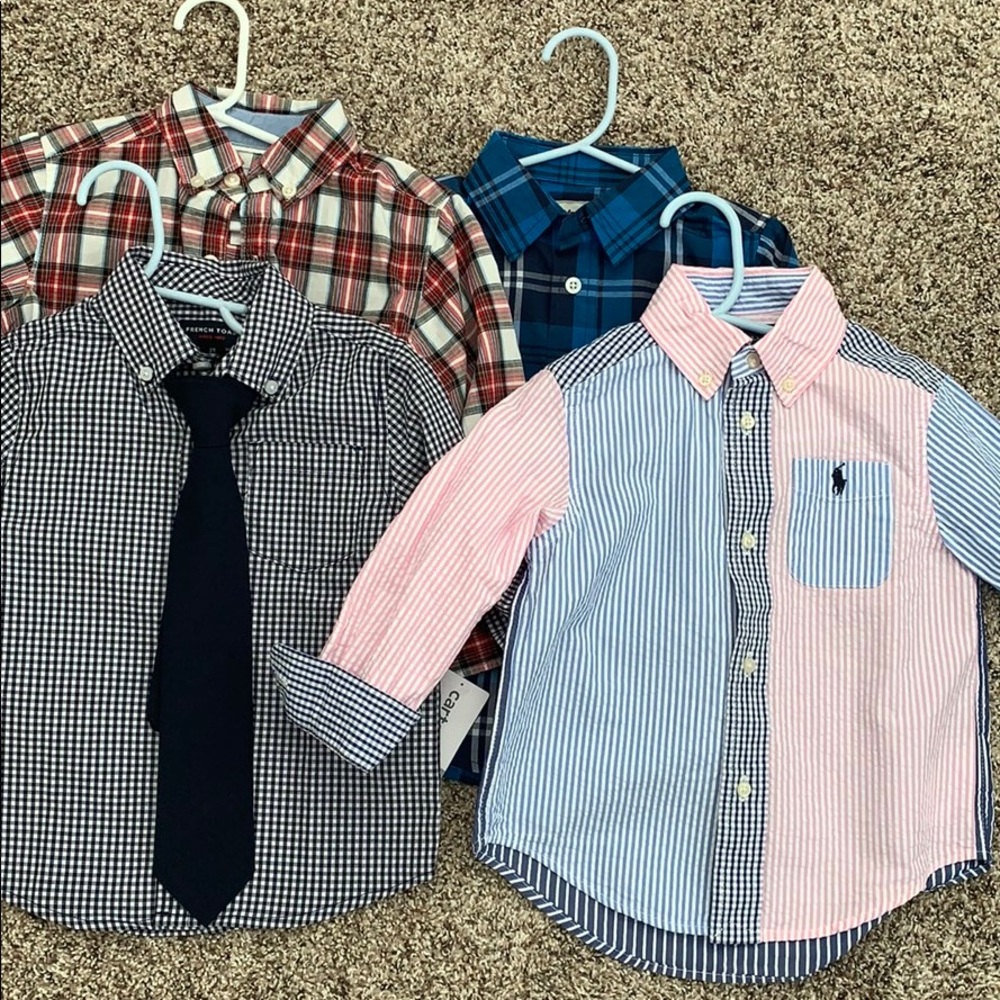 Brand New Toddler Boys Bundle Button Down Shirts
